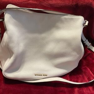 Michael kors white leather slouchy style